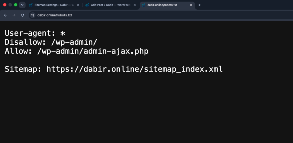 A clean code preview of a wordpress dynamic crawl rules script running live in a browser view.